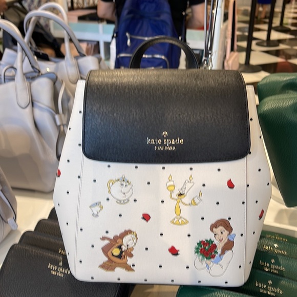 Disney X Kate Spade The Beauty Medium Flap Backpack 
Cream Multi 
NWT - Picture 16 of 16